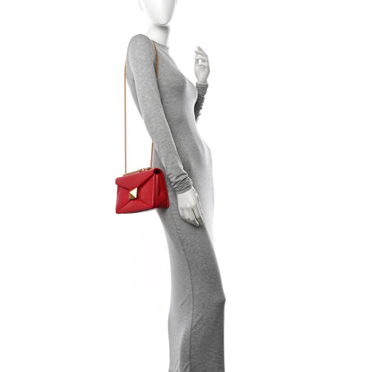 Valentino Garavani Nappa One Stud Chain Clutch Rouge Pur 3 of 10
