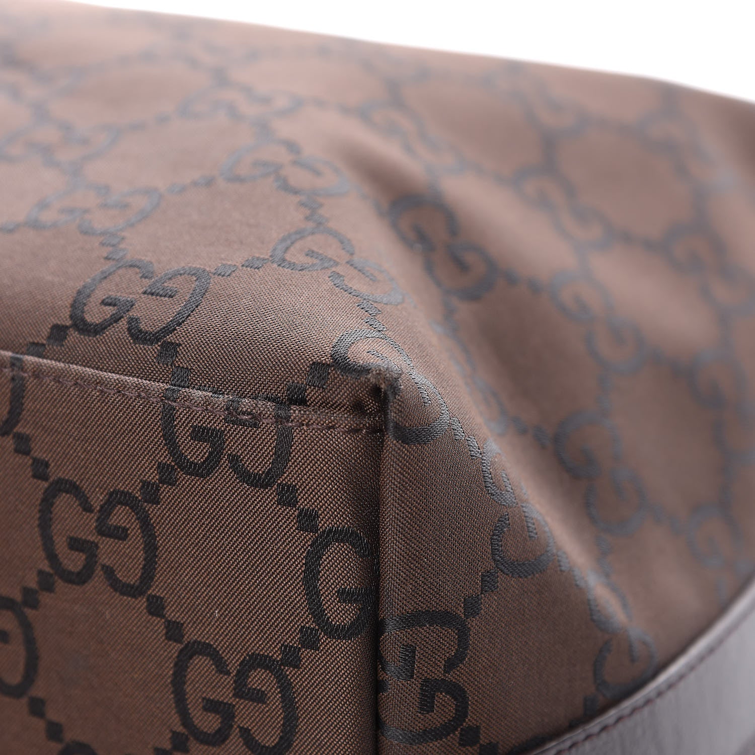 Gucci Nylon Monogram Hobo Dark Brown 10 of 12