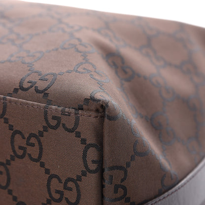Gucci Nylon Monogram Hobo Dark Brown 10 of 12
