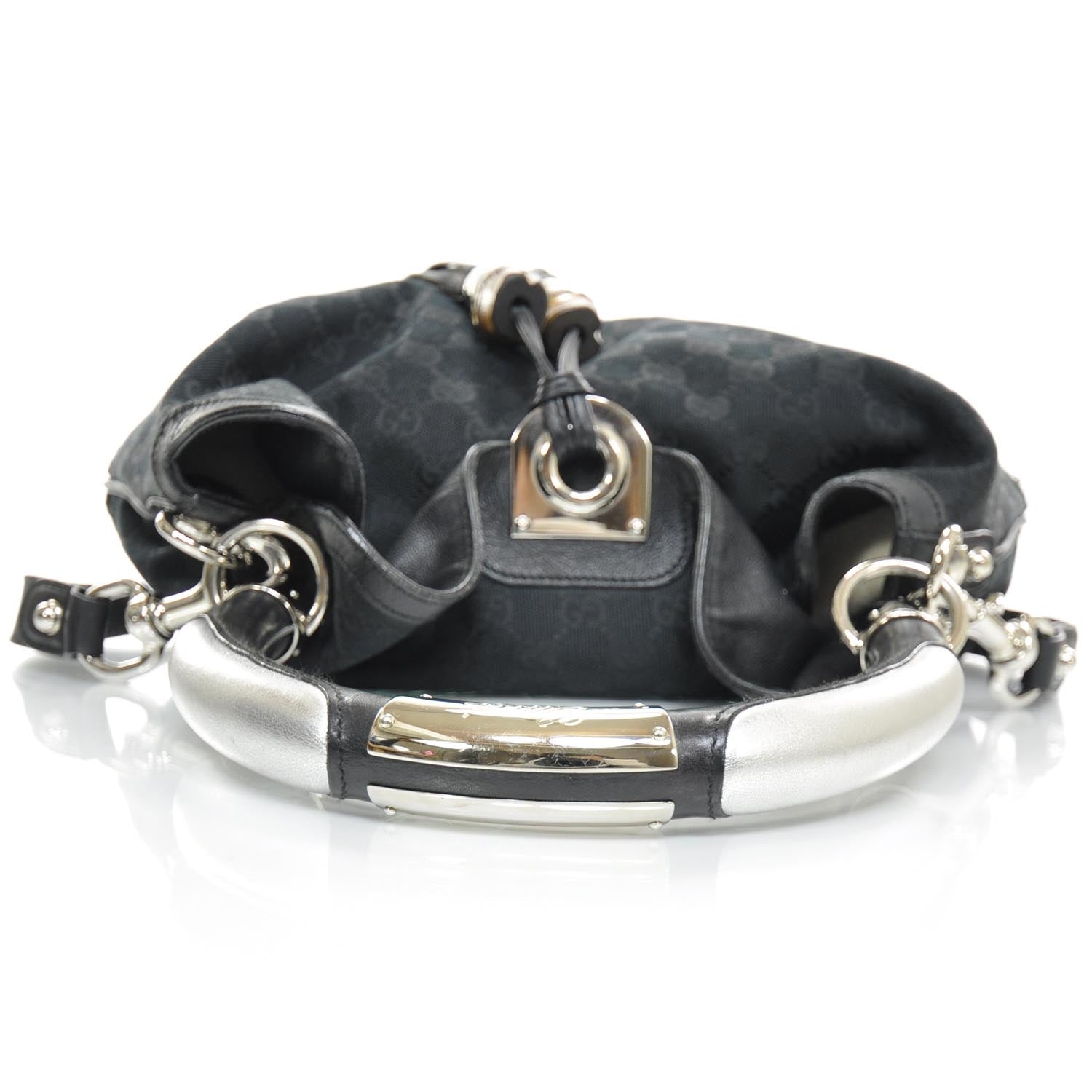 Gucci Monogram Medium Indy Hobo Black 5 of 11