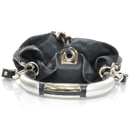 Gucci Monogram Medium Indy Hobo Black 5 of 11