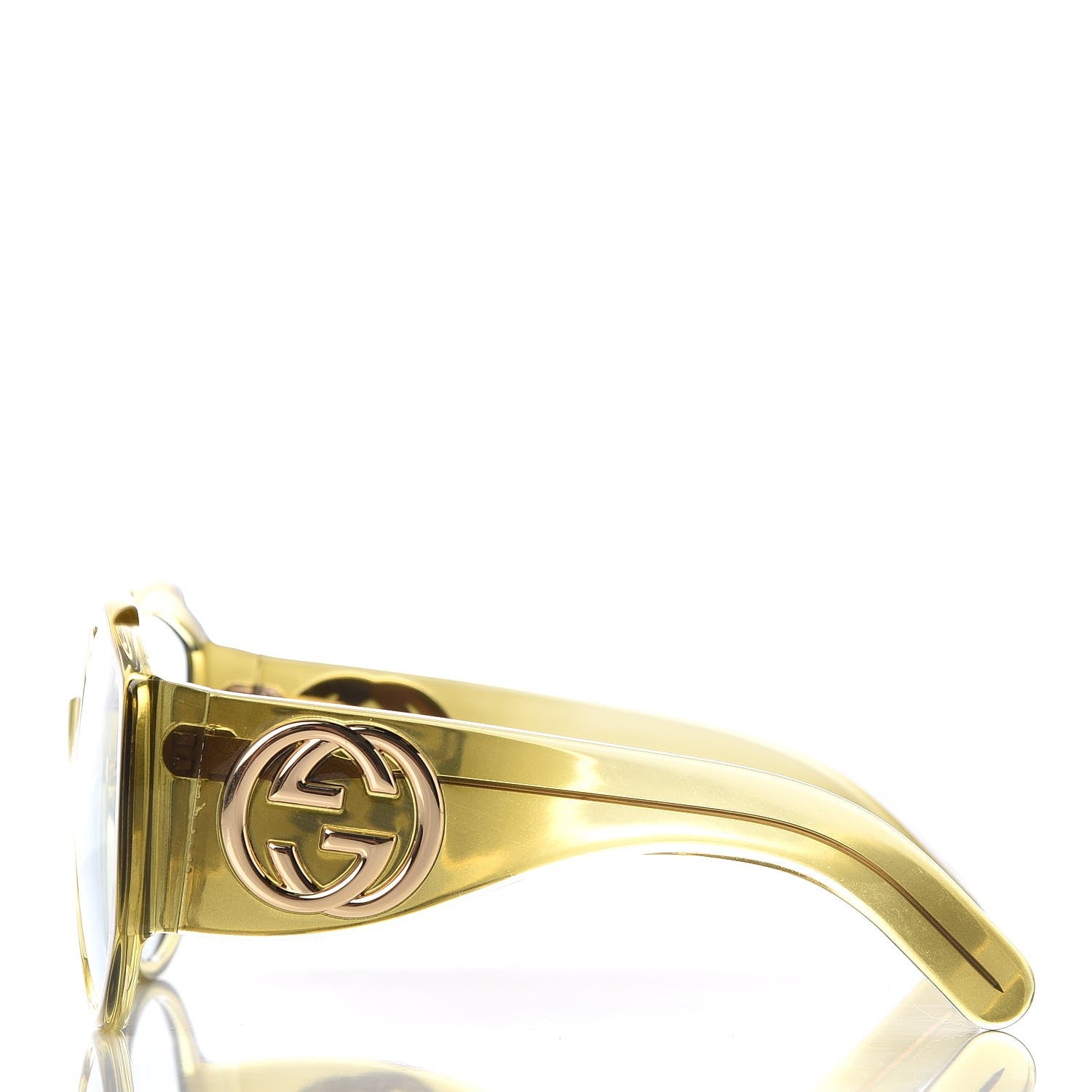 Gucci Acetate Oversized Interlocking G Sunglasses Yellow 4 of 9