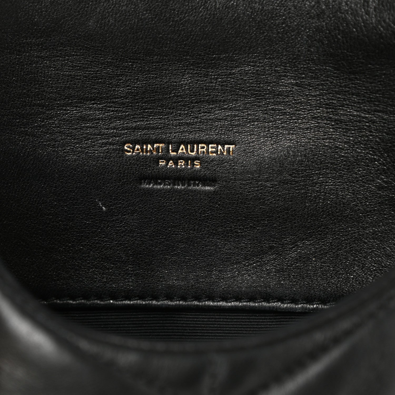 Saint Laurent Lambskin Monogram Loulou Puffer Pouch Clutch Black 6 of 7