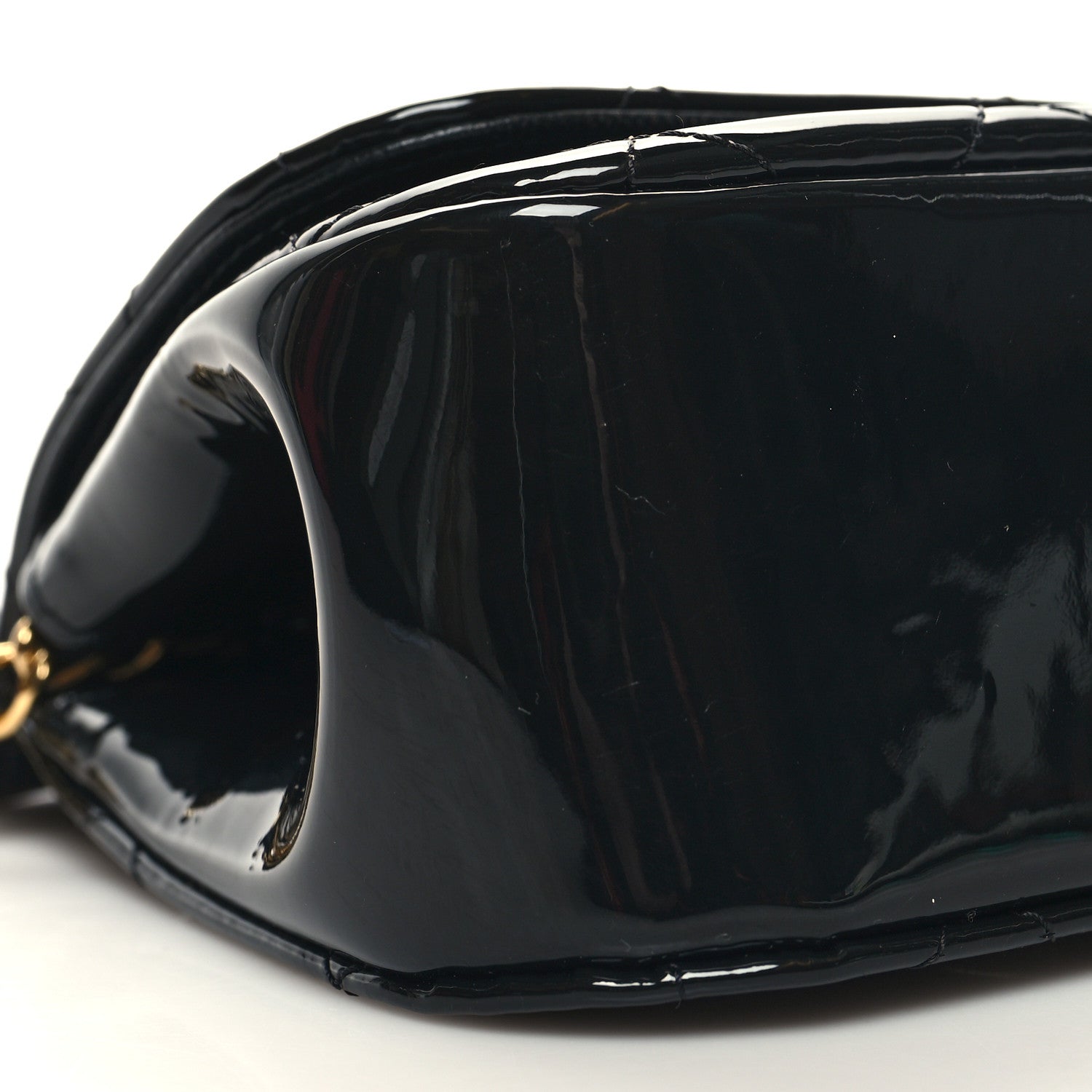 Chanel Patent Quilted Frame Clutch Flap With Chain Black 10 of 11