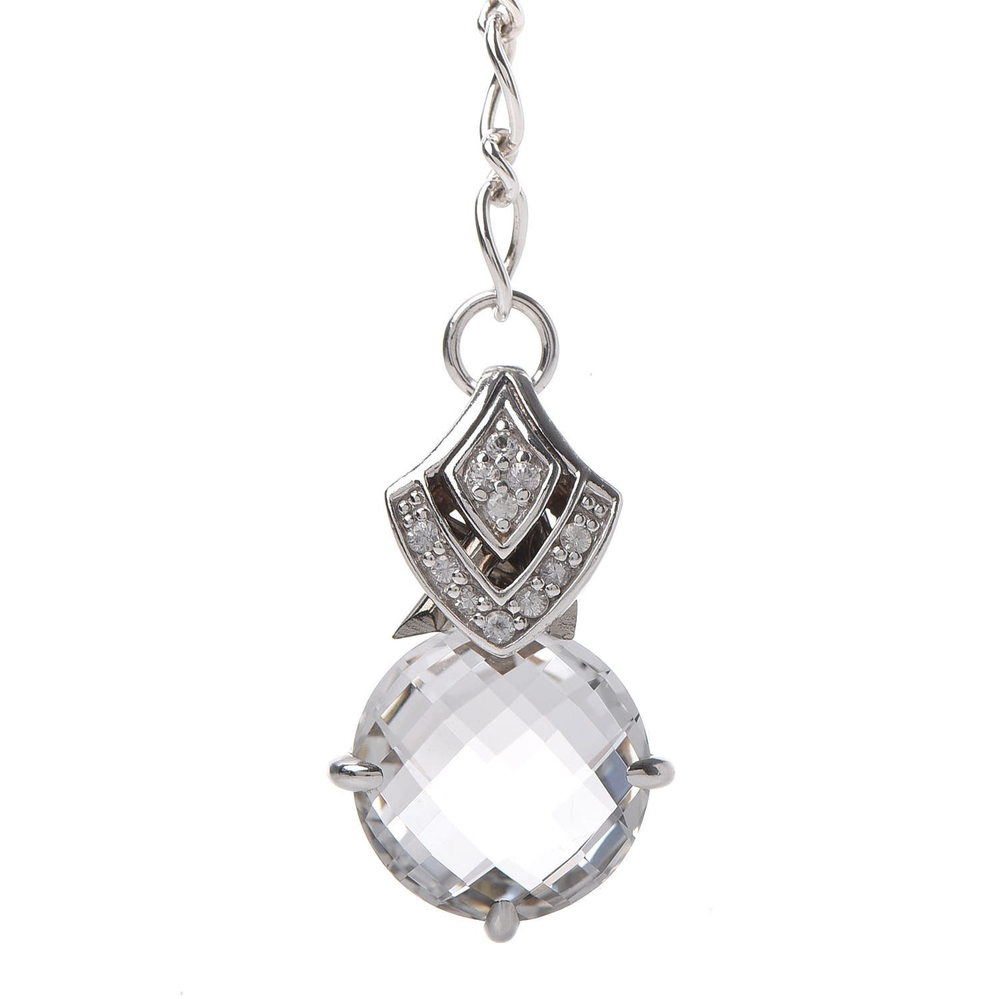 Sterling Silver White Topaz Legends Naga Lariat Necklace
