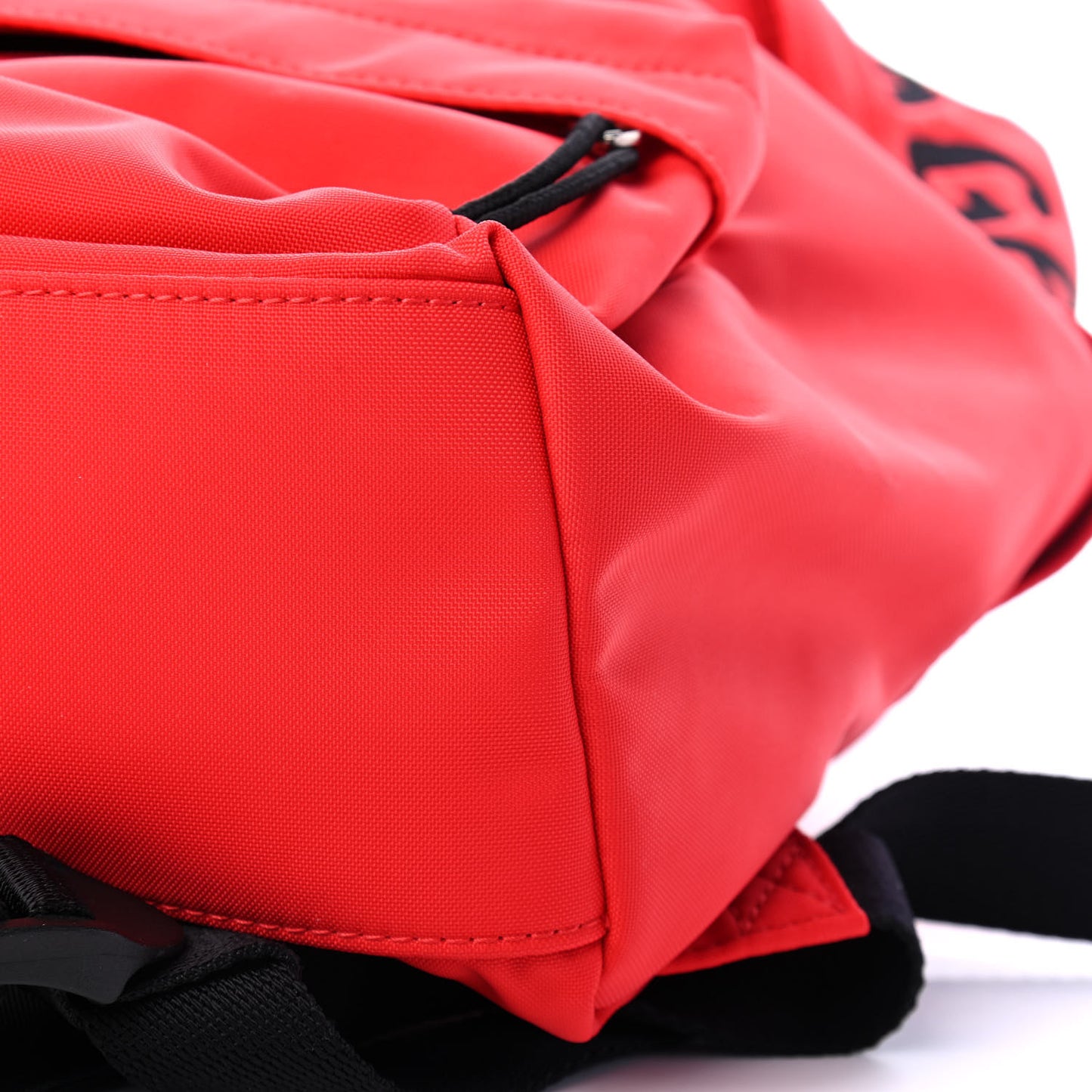 Sport Nylon Logo Embroidered S Wheel Backpack Bright Red Black