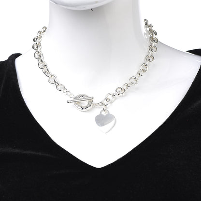 Tiffany Sterling Silver Heart Tag Toggle Necklace 2 of 4