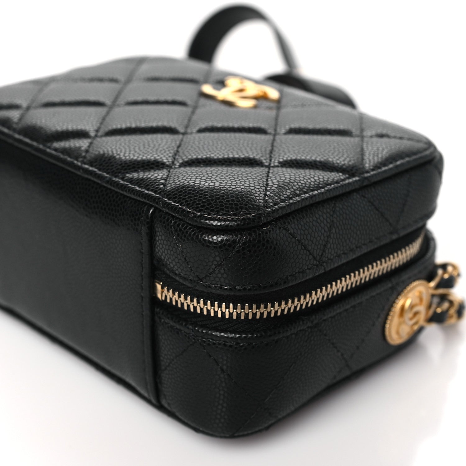 Chanel Caviar Quilted Twist Your Buttons Clutch With Chain Black 10 of 10
