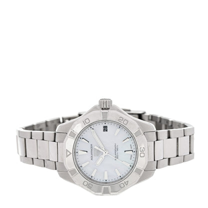 Tag Heuer Stainless Steel Mother of Pearl 34mm Aquaracer Lady Professional 200 Solargraph Quartz Watch WBP1312 2 of 5