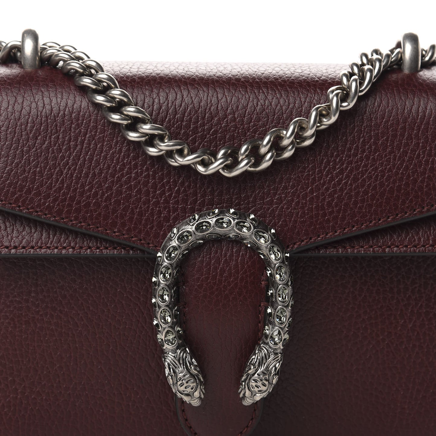 Dollar Calfskin Crystal Mini Dionysus Shoulder Bag Vintage Bordeaux