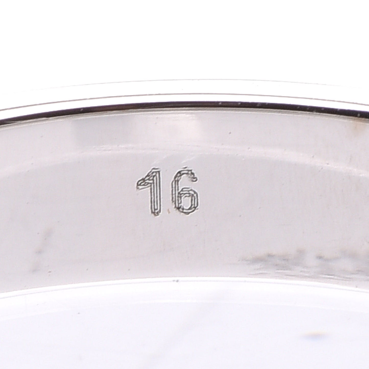 18K White Gold 4mm Icon Thin Band Ring 56 7.5