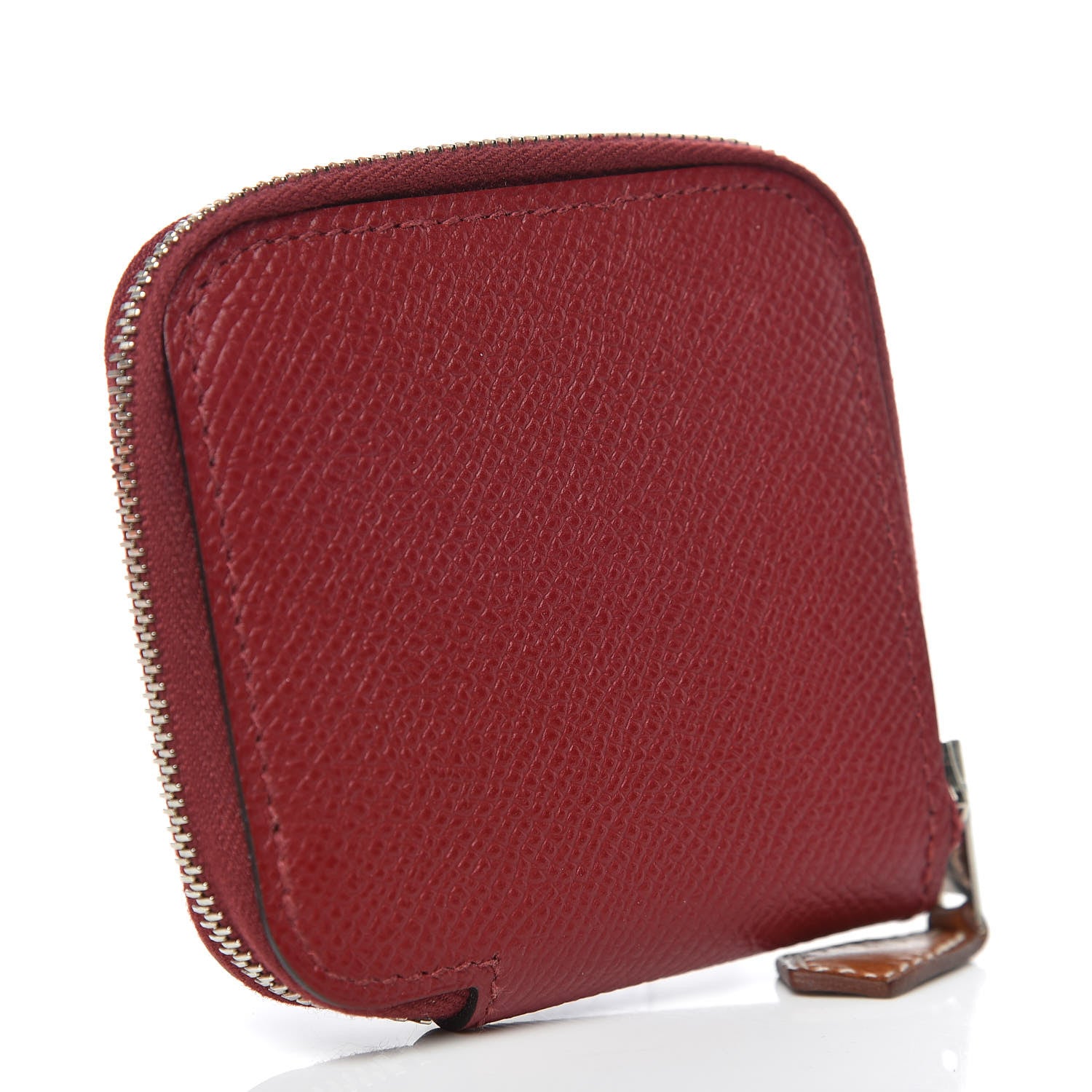 Hermes Epsom Silk'in Coin Purse Rouge Grenat 3 of 7