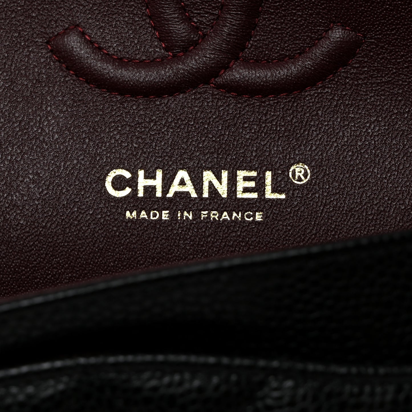 Caviar Quilted Small Double Flap Black