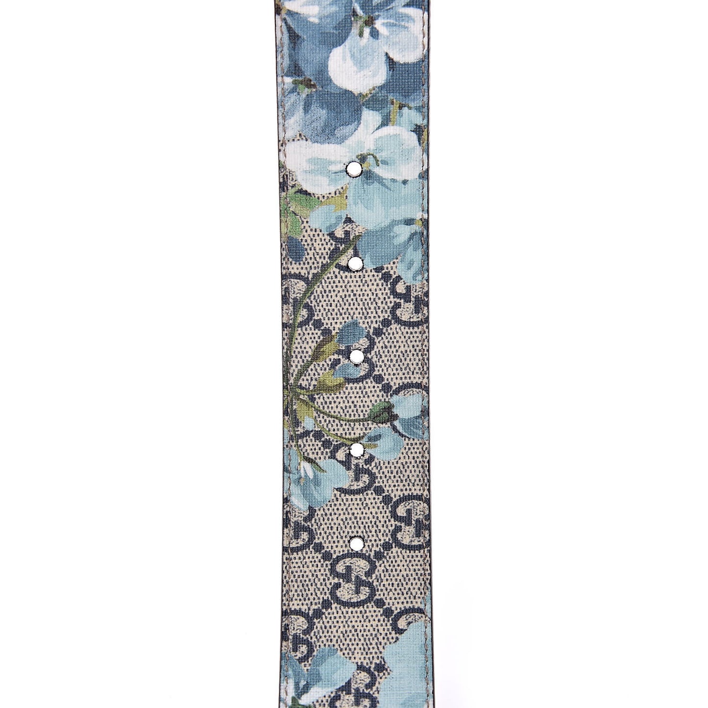 GG Plus Monogram Blooms Plaque Belt 95 38 Blue