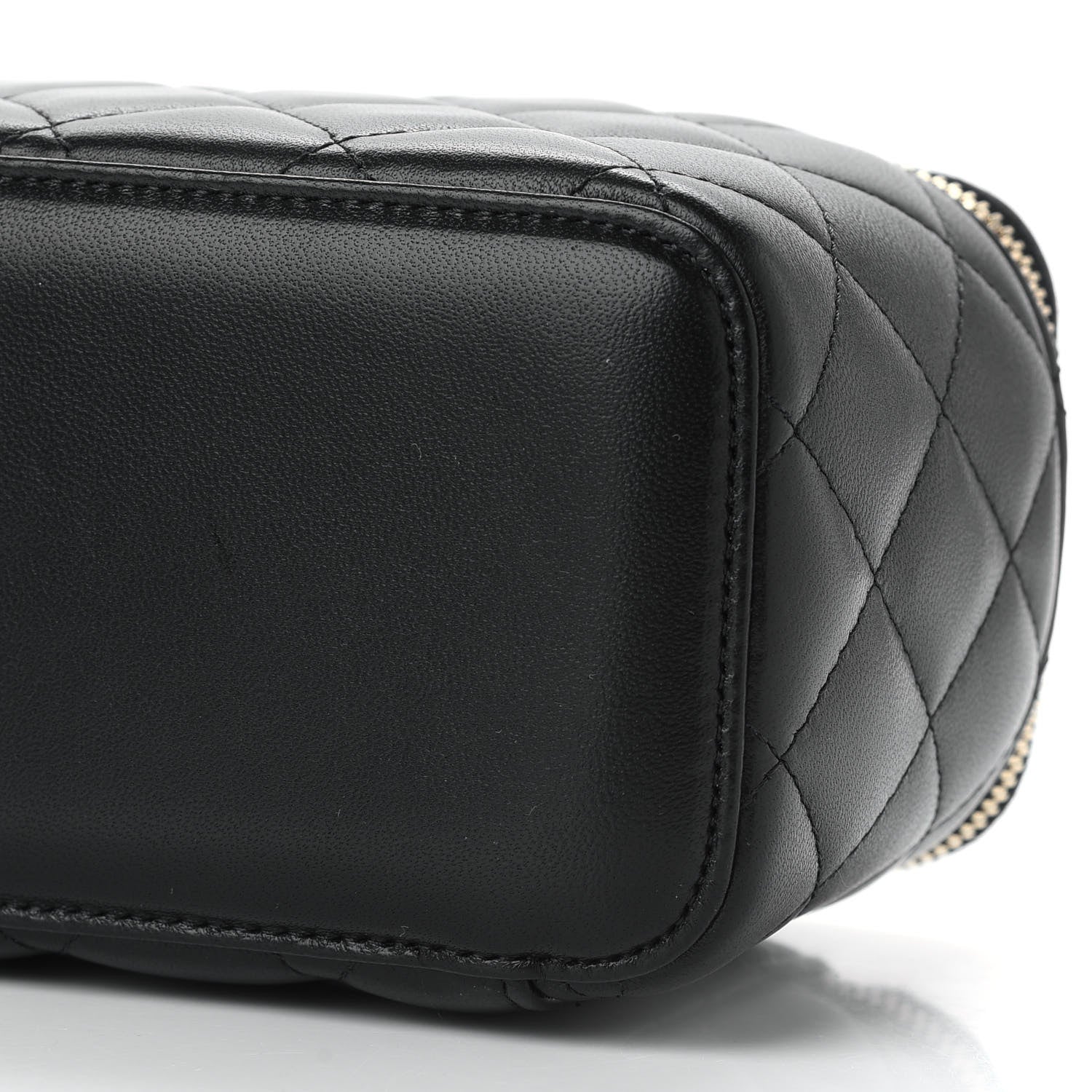 Chanel Lambskin Quilted Small Vanity Case With Chain Black 9 of 9