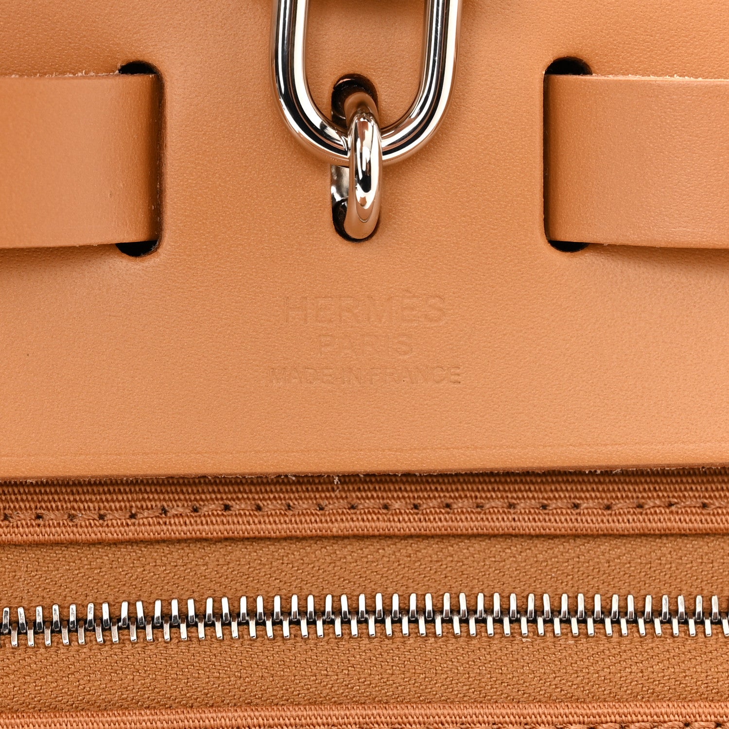 Hermes Military Toile Vache Hunter Herbag Zip Retourne 31 PM Etoupe Dune 7 of 12