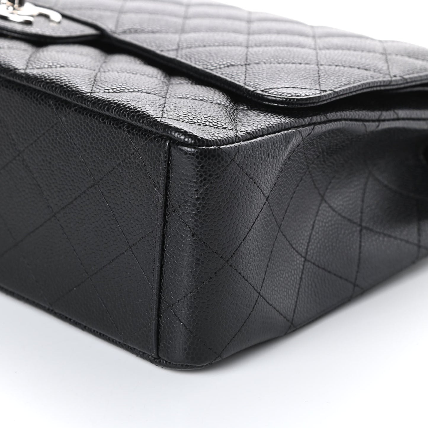 Caviar Quilted Maxi Double Flap Black