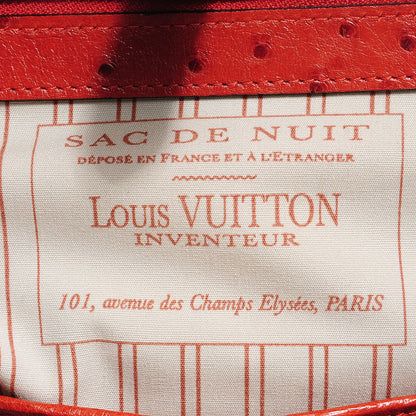 Louis Vuitton Toile Ostrich Trianon Sac de Nuit GM Olive Rouille 6 of 8