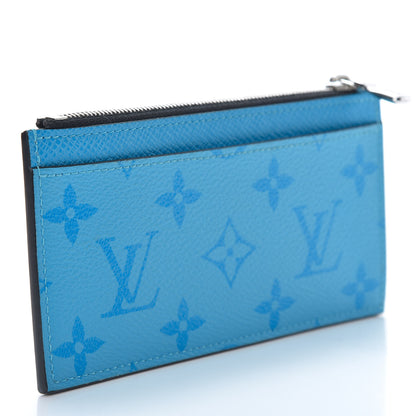 Louis Vuitton Taigarama Coin Card Holder Blue Lagoon 3 of 8