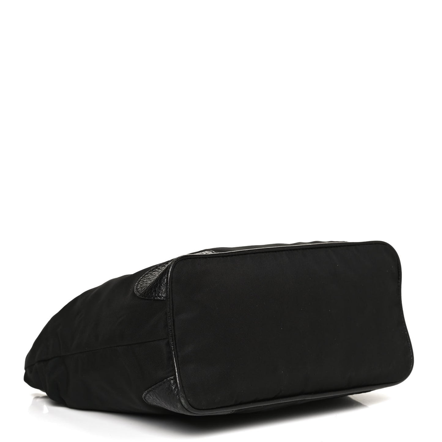 Tessuto Nylon Calfskin Hobo Black