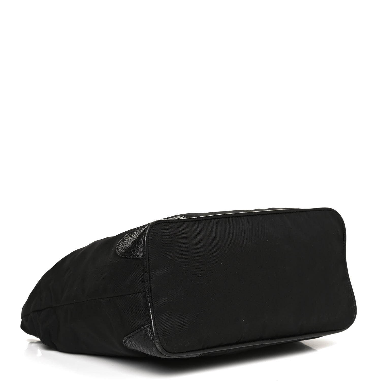 Prada Tessuto Nylon Calfskin Hobo Black 4 of 10