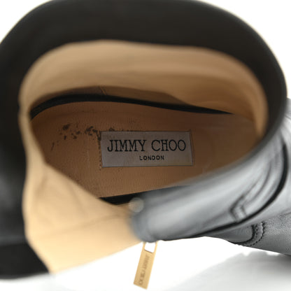 Jimmy Choo Lambskin Deja Biker Boots 39.5 Black 6 of 9