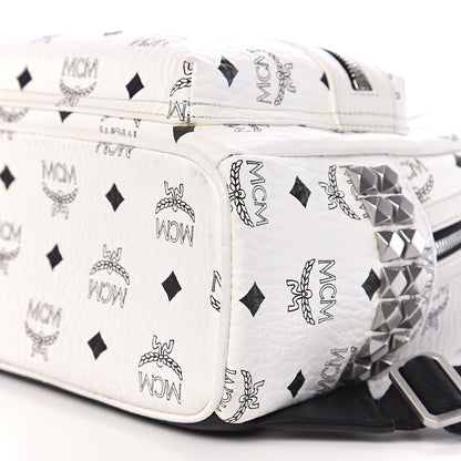 MCM Visetos Side Stud Mini Stark Backpack White 8 of 10