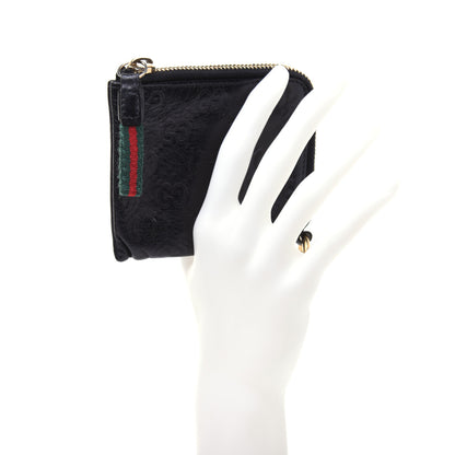 Gucci Guccissima Zip Around Coin Purse Wallet Black 2 of 13