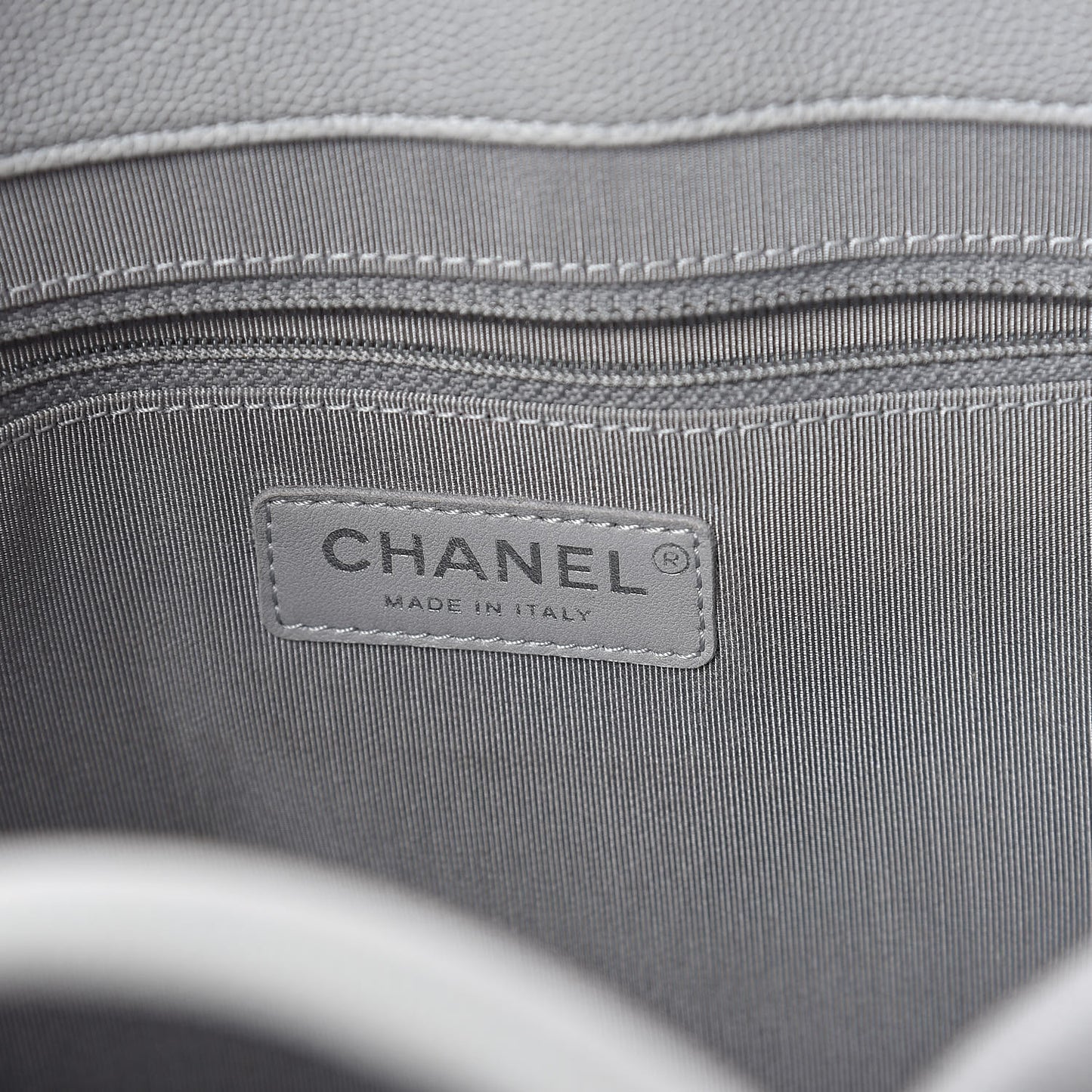 Caviar Quilted Large Urban Companion Top Handle Shopping Tote Grey