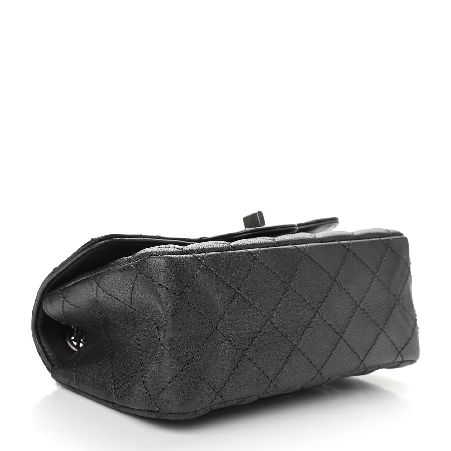 Metallic Sheepskin Quilted 2.55 Reissue Mini Flap Black