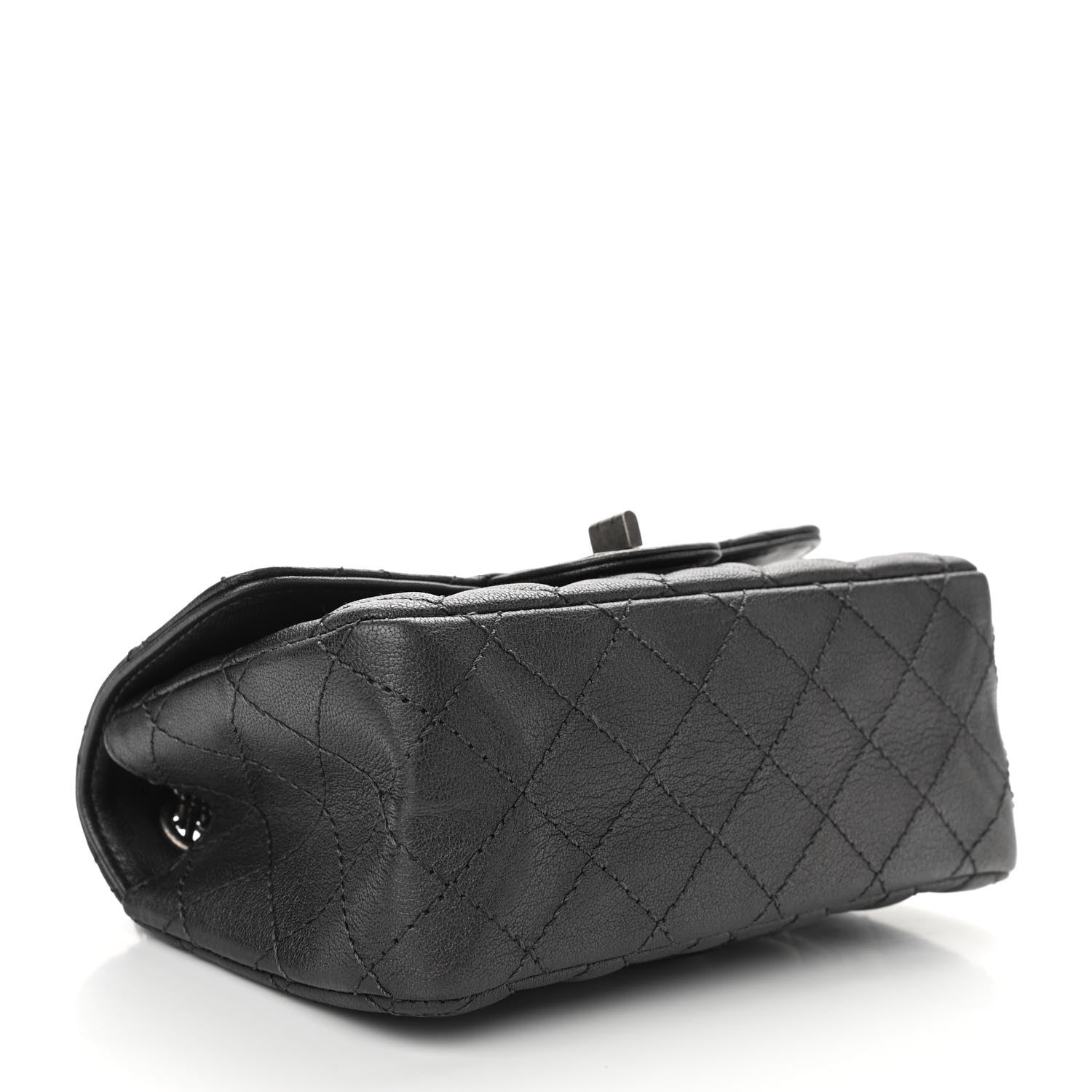 Chanel Metallic Sheepskin Quilted 2.55 Reissue Mini Flap Black 4 of 11