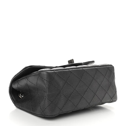 Chanel Metallic Sheepskin Quilted 2.55 Reissue Mini Flap Black 4 of 11