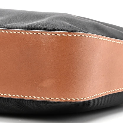 Prada Tessuto Nylon Calfskin Shoulder Bag Black Brown 9 of 9