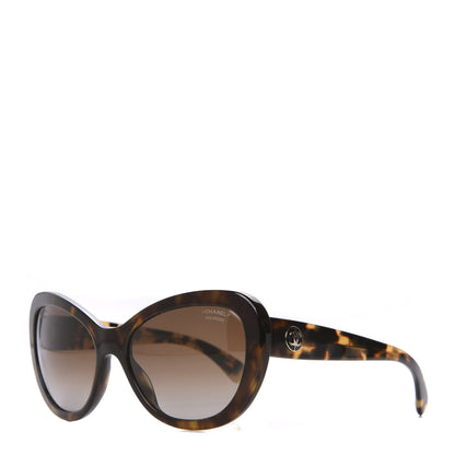 Chanel Acetate Polarized Cat Eye Sunglasses 5321 Tortoise 1 of 8