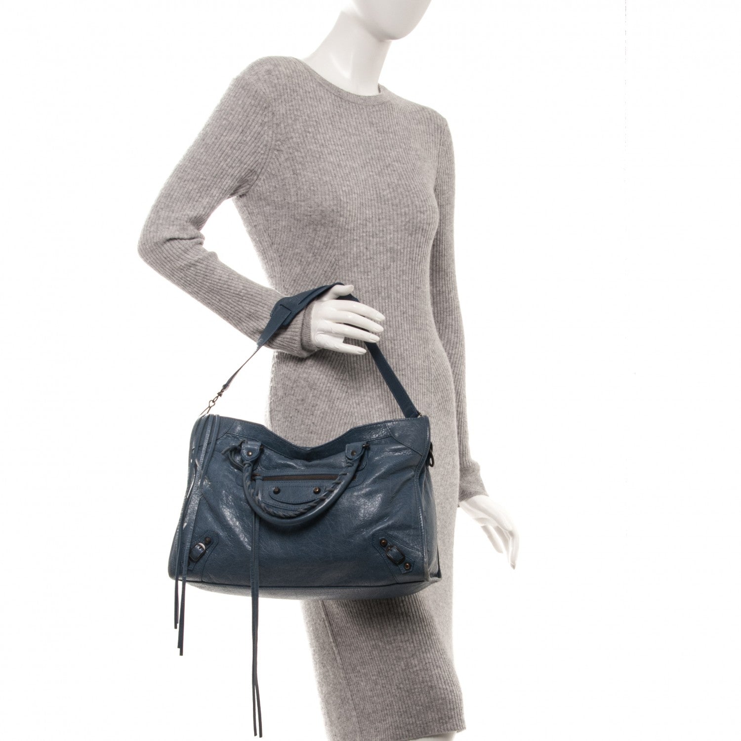 Balenciaga Agneau Classic Hardware City Bleu Persan 2 of 8