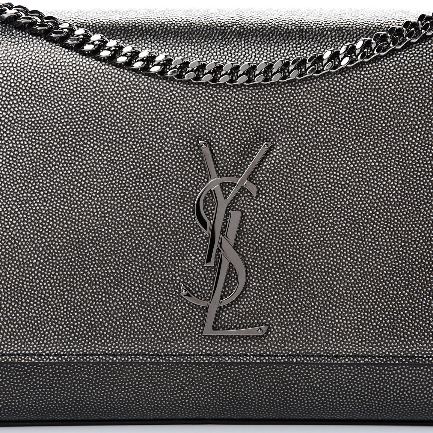 Grain De Poudre Medium Classic Monogram Kate Satchel Black