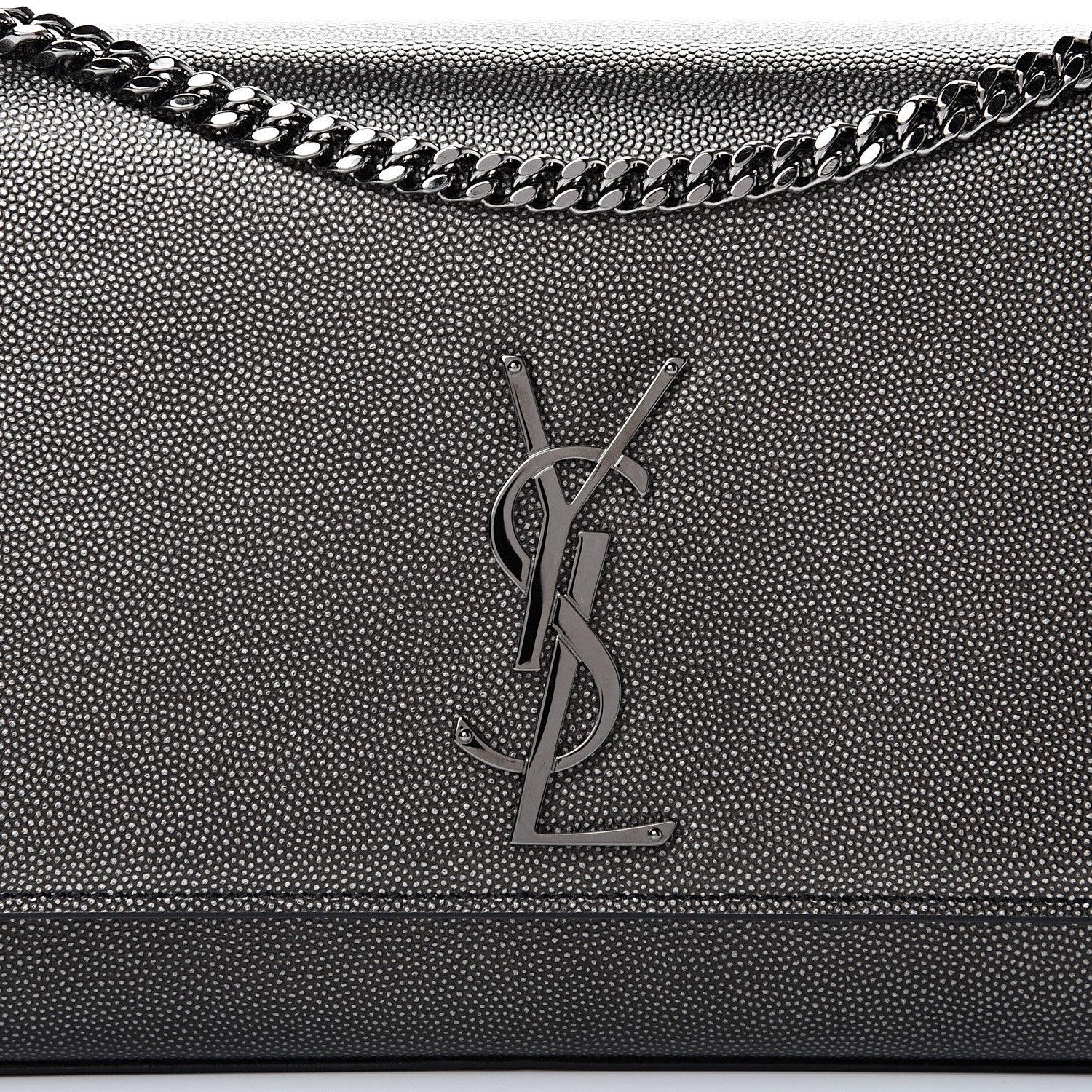 Saint Laurent Grain De Poudre Medium Classic Monogram Kate Satchel Black 7 of 10