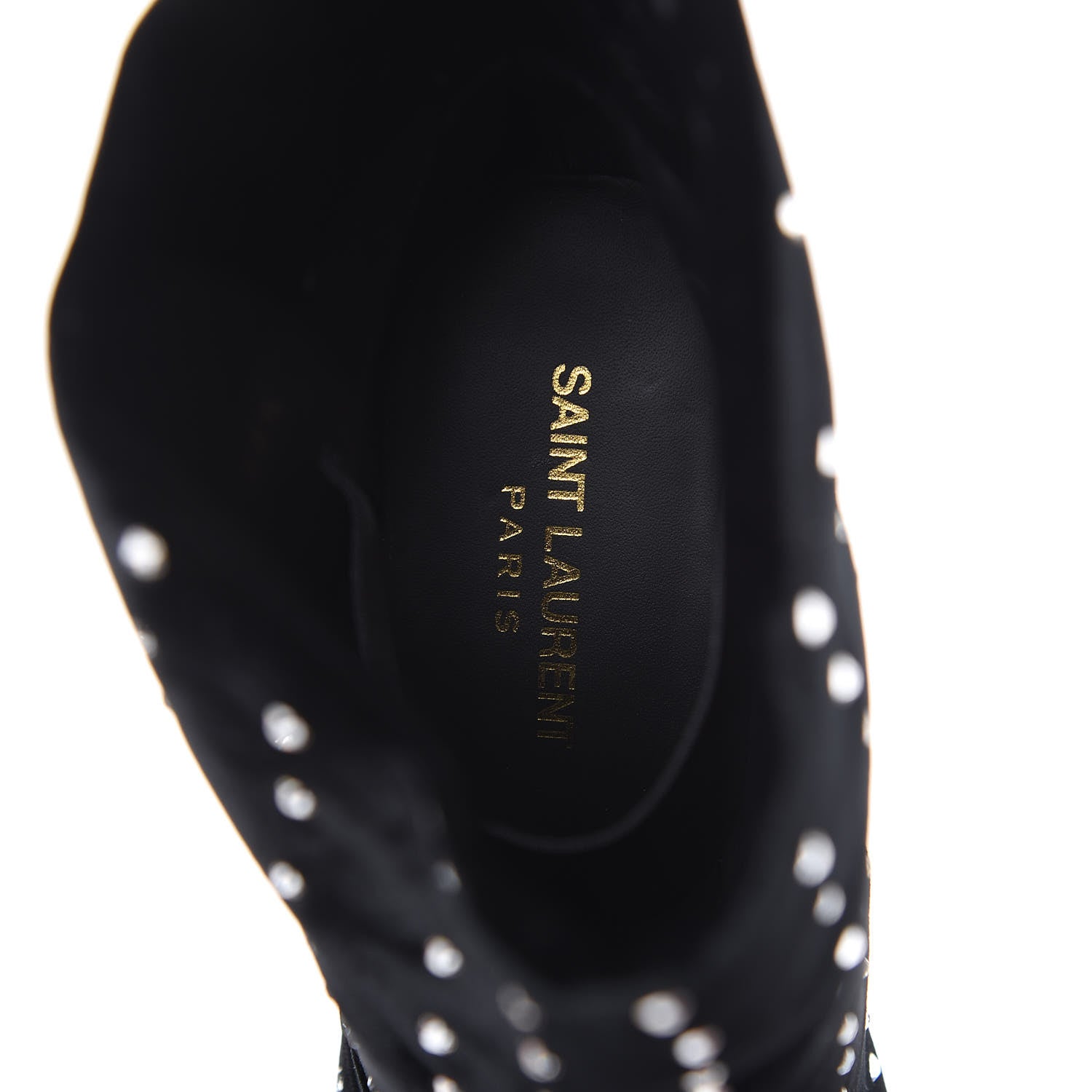 Saint Laurent Velluto Master Crystal Strass Freja 105 Ankle Booties 38.5 Black 7 of 8
