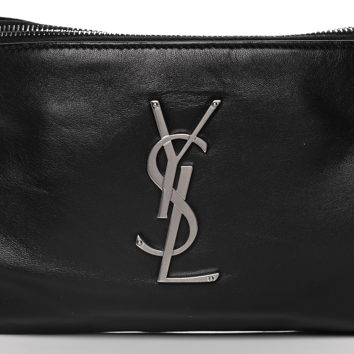 Saint Laurent Calfskin Monogram Belt Bag Black 8 of 14