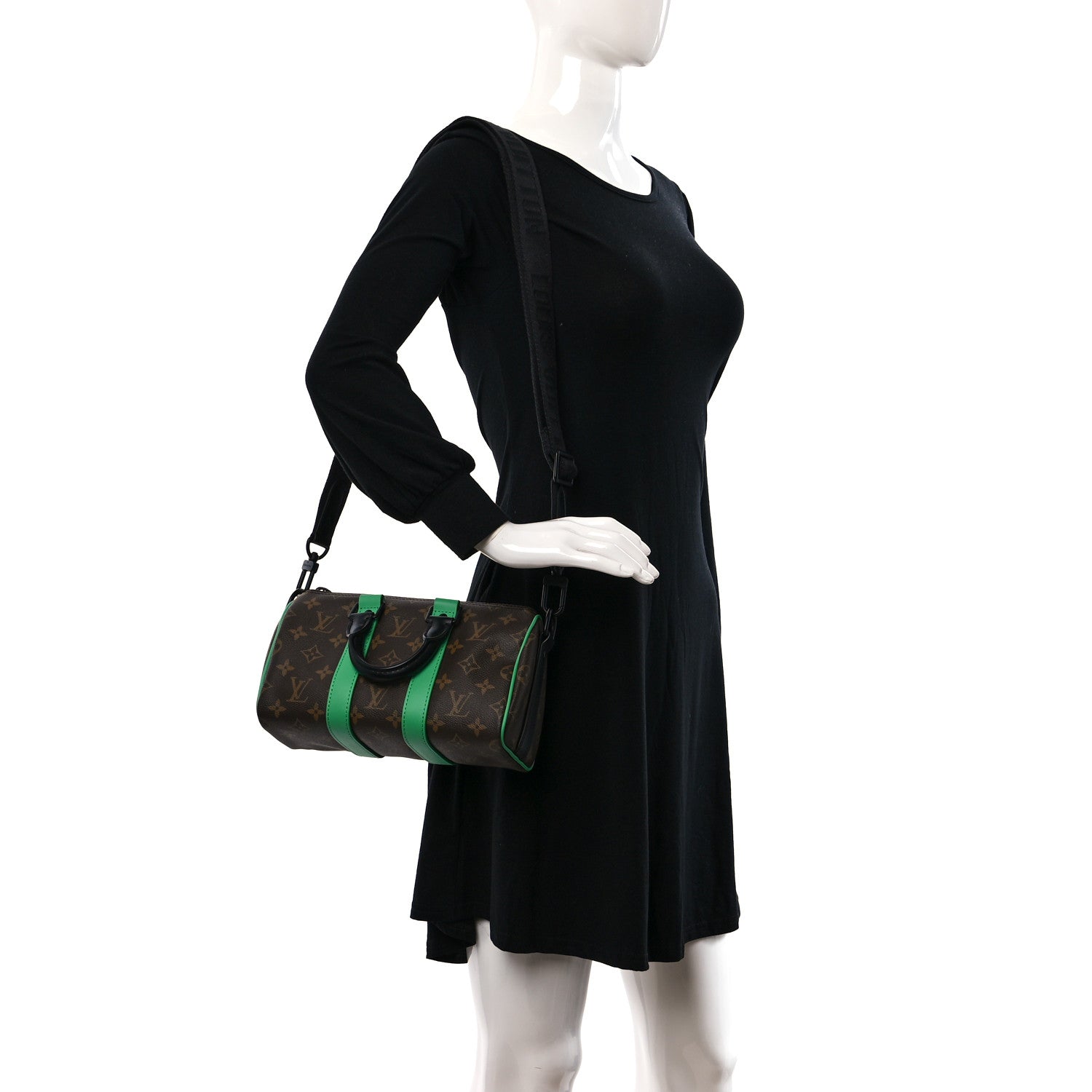 Louis Vuitton Monogram Macassar Keepall Bandouliere 25 Minty Green 2 of 9