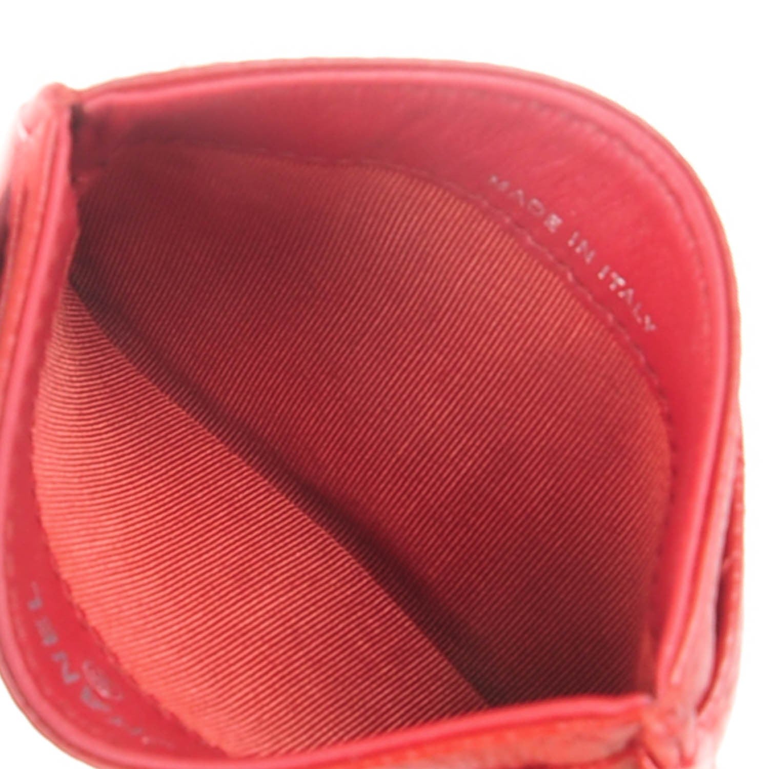 Chanel Caviar Quilted Card Holder Red 5 of 8