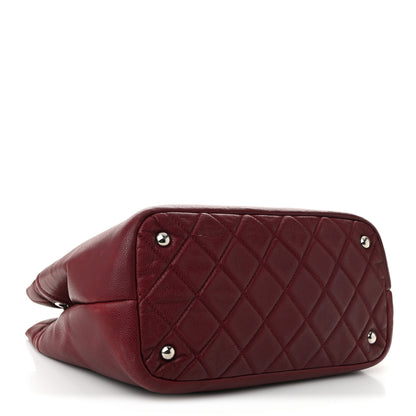 Chanel Caviar Quilted Large Timeless CC Soft Tote Dark Red 4 of 10