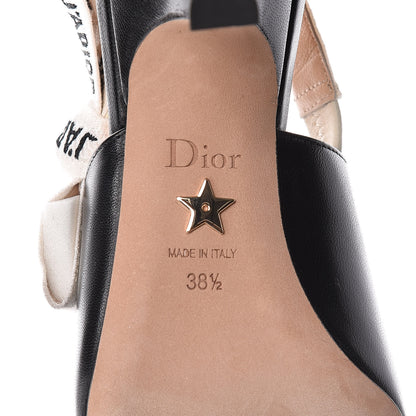 Christian Dior Lambskin Ribbon J'Adior Slingback 65mm Pumps 38.5 Black 6 of 7