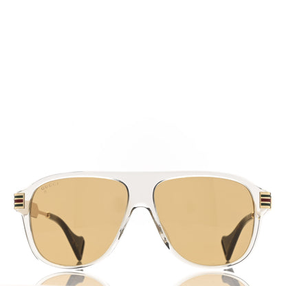 Gucci Web Aviator Sunglasses GG0587S Gold Tortoise 2 of 9