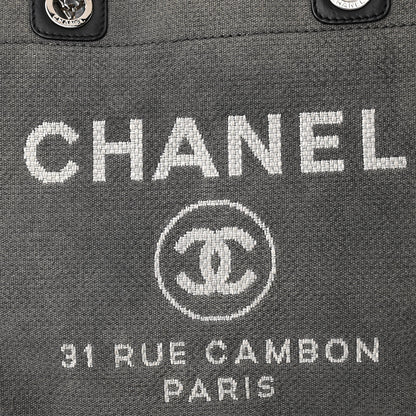 Chanel Canvas Small Deauville Tote Grey 8 of 13