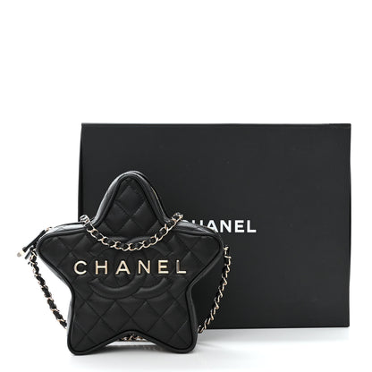 Chanel Lambskin Quilted Walk of Fame Star Bag Black 11 of 11