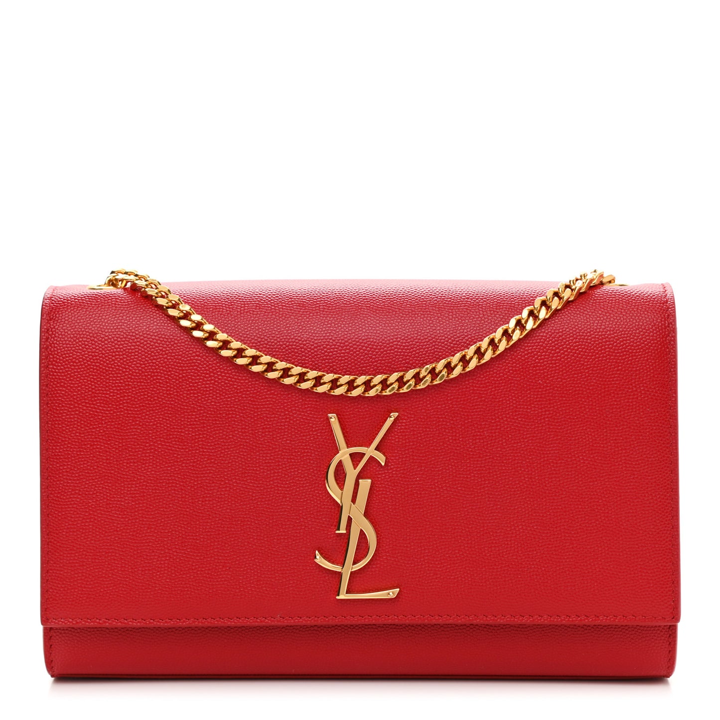 Grain De Poudre Medium Monogram Kate Satchel Red