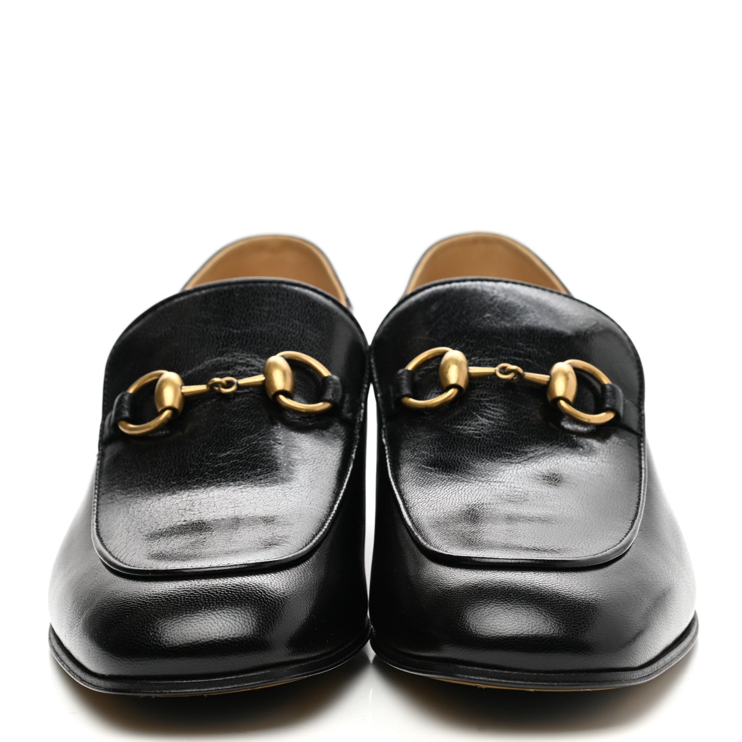 Gucci Goatskin Womens Horsebit Mid-Heel Loafers 40 Black 2 of 11