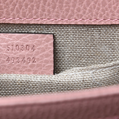 Gucci Dollar Calfskin Small Interlocking G Shoulder Bag Soft Pink 6 of 8