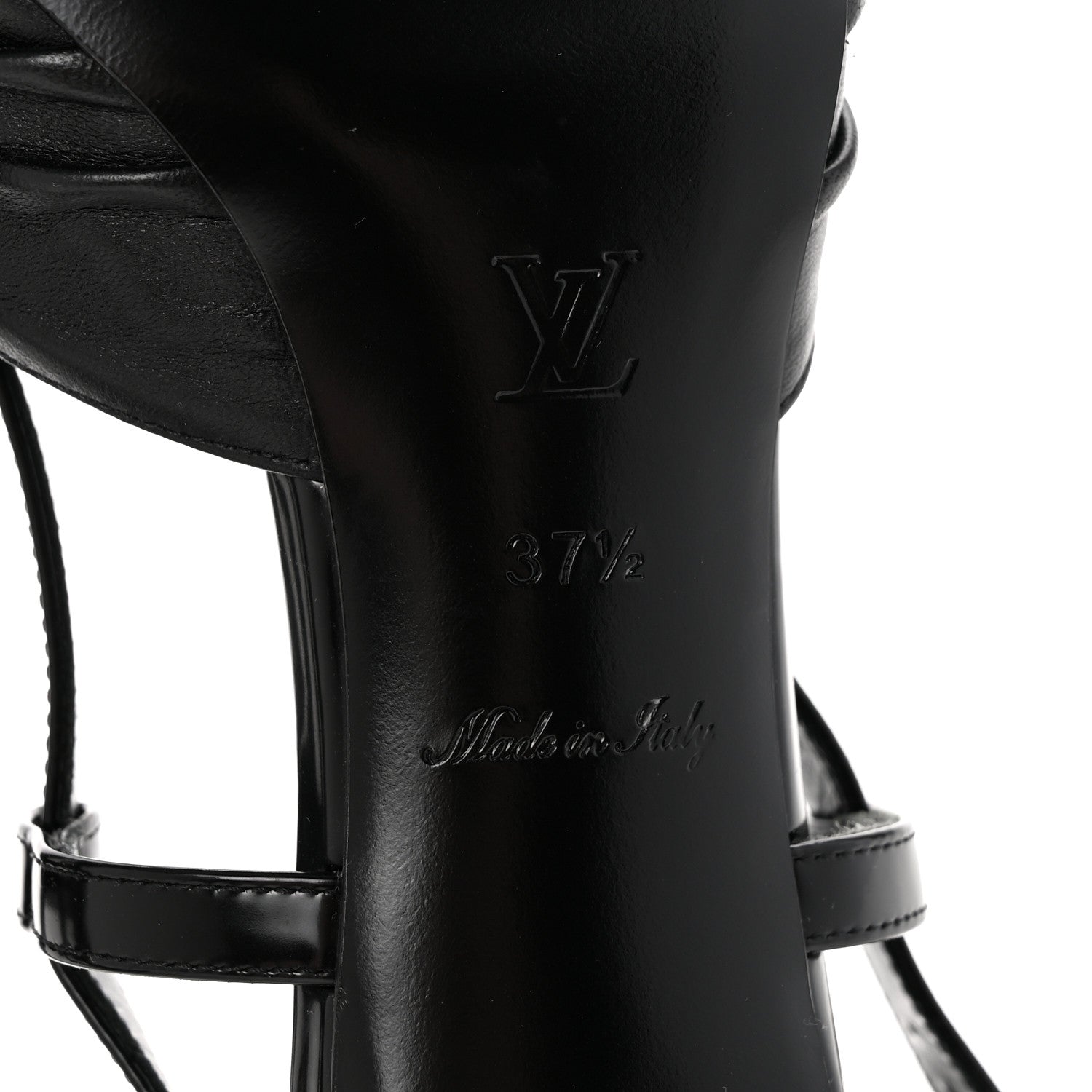 Louis Vuitton Calfskin Allure D'Orsay Slingback Pump 37.5 Black 7 of 9